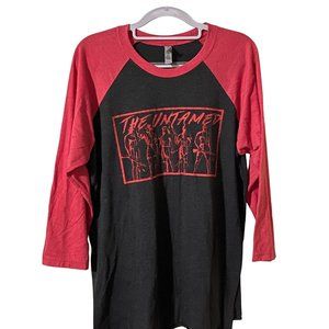 Next level The Untamed shirt size Large ninja baseball tee black red